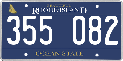RI license plate 355082