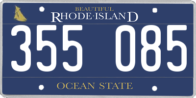 RI license plate 355085