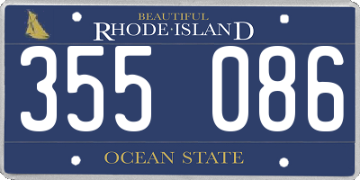 RI license plate 355086