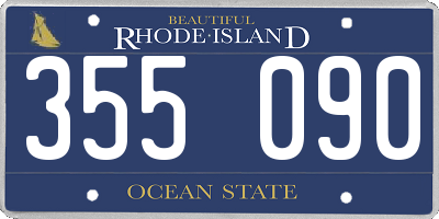 RI license plate 355090