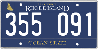 RI license plate 355091