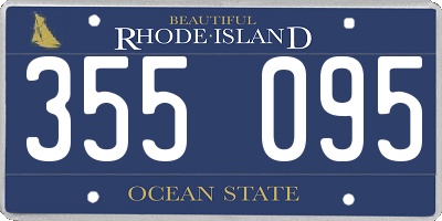 RI license plate 355095