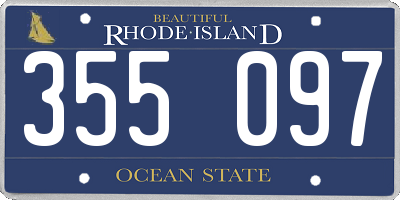 RI license plate 355097