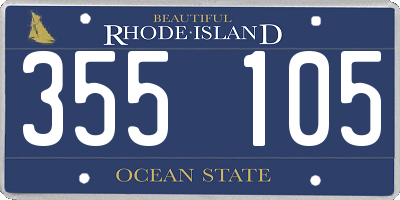RI license plate 355105