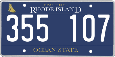 RI license plate 355107