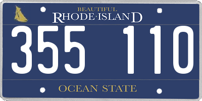 RI license plate 355110