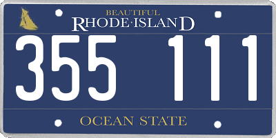 RI license plate 355111