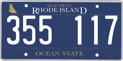 RI license plate 355117