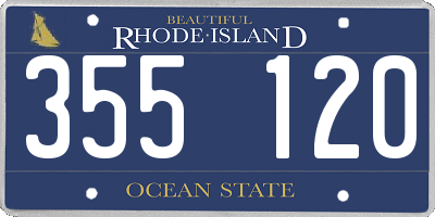RI license plate 355120