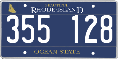 RI license plate 355128