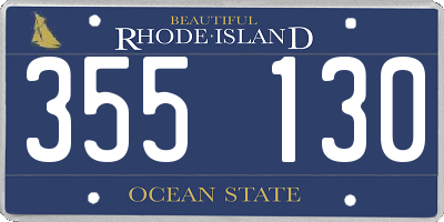 RI license plate 355130