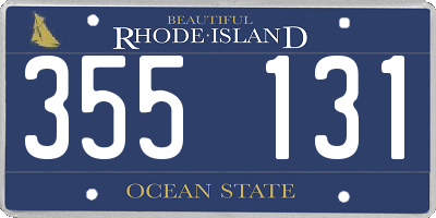 RI license plate 355131