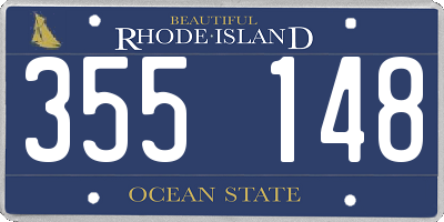 RI license plate 355148