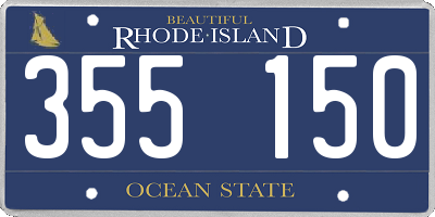 RI license plate 355150