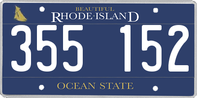 RI license plate 355152