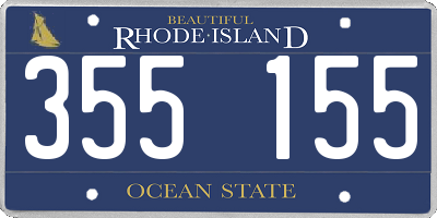 RI license plate 355155