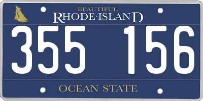 RI license plate 355156