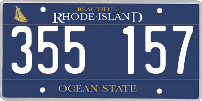 RI license plate 355157