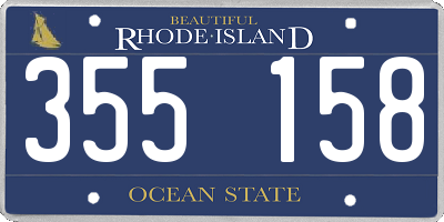 RI license plate 355158