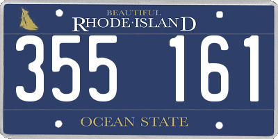 RI license plate 355161