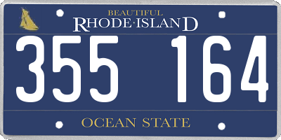 RI license plate 355164