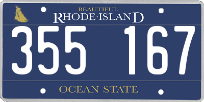 RI license plate 355167