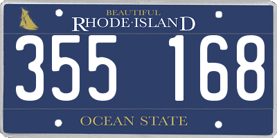 RI license plate 355168