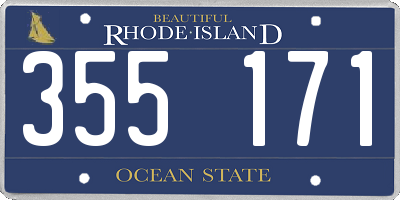 RI license plate 355171