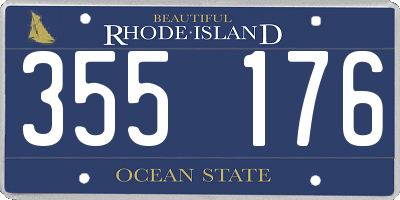 RI license plate 355176