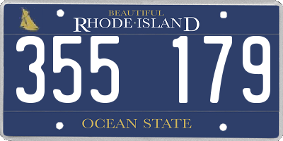 RI license plate 355179