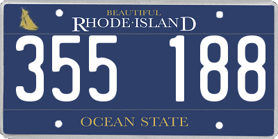 RI license plate 355188