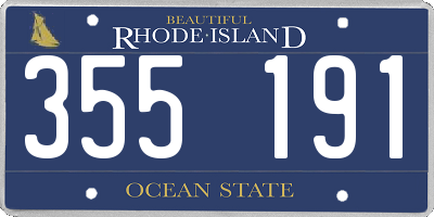 RI license plate 355191