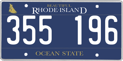 RI license plate 355196