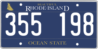 RI license plate 355198