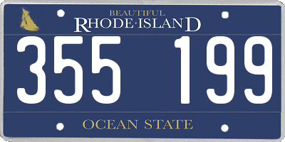 RI license plate 355199