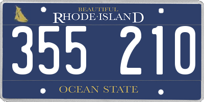 RI license plate 355210