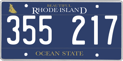 RI license plate 355217