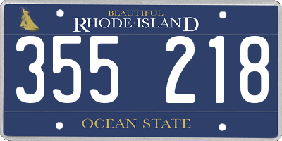 RI license plate 355218