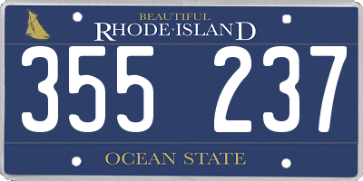 RI license plate 355237