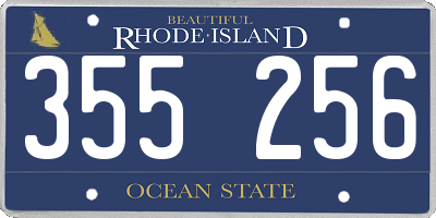 RI license plate 355256