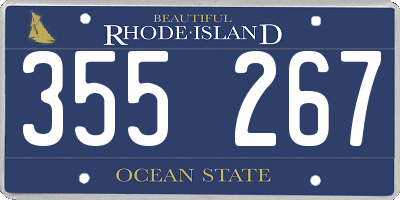RI license plate 355267