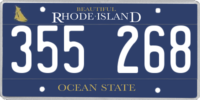 RI license plate 355268