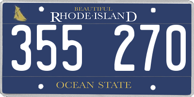 RI license plate 355270