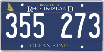 RI license plate 355273