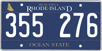 RI license plate 355276