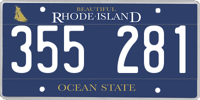 RI license plate 355281