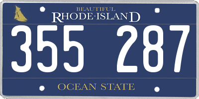 RI license plate 355287