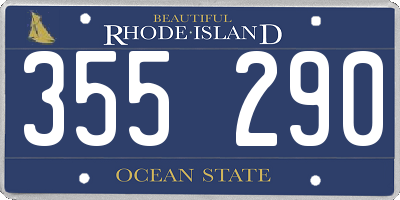RI license plate 355290