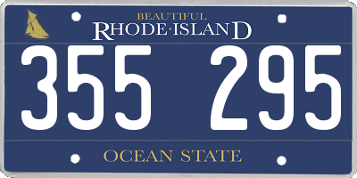 RI license plate 355295
