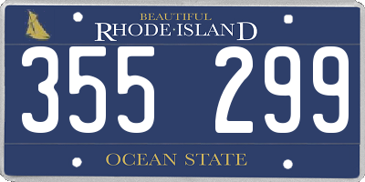 RI license plate 355299